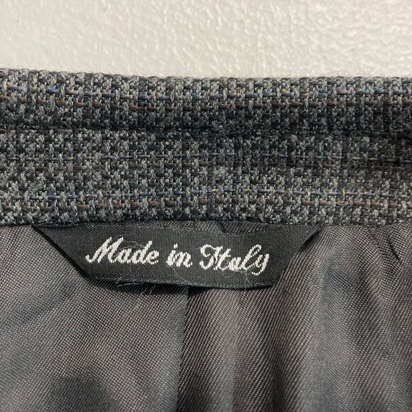 Vito Rufolo Italy Pure New Wool Blazer Jacket 4 button textured Gray 48 XL - Picture 5 of 14